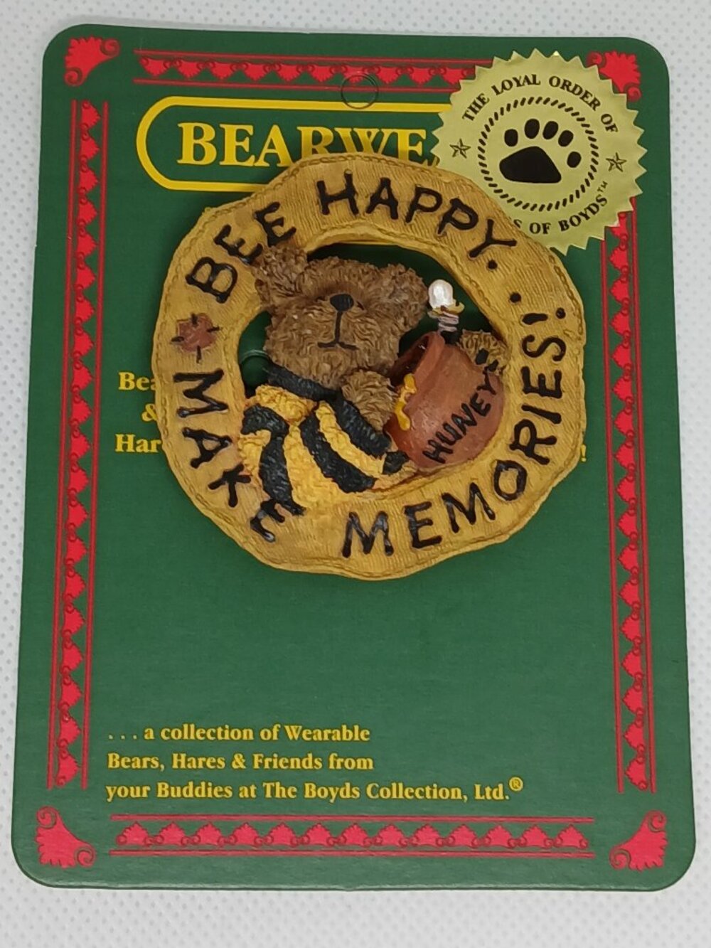 Vintage NWT 2004/2006 Bearwear Boyds Bears & Friends Bee Happy Brooch #P28